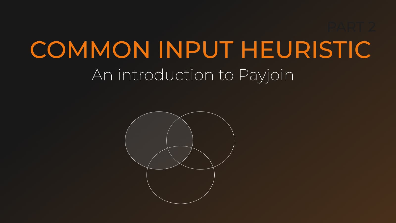 Common input ownership heuristic introduction