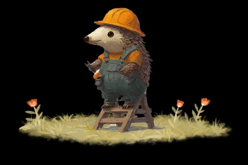 A Pangolin with Construction helmet